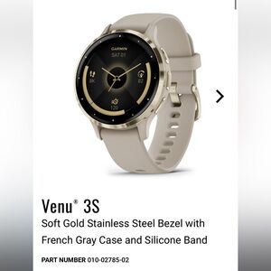 Garmin Venu 3S Smartwatch Gold Gray